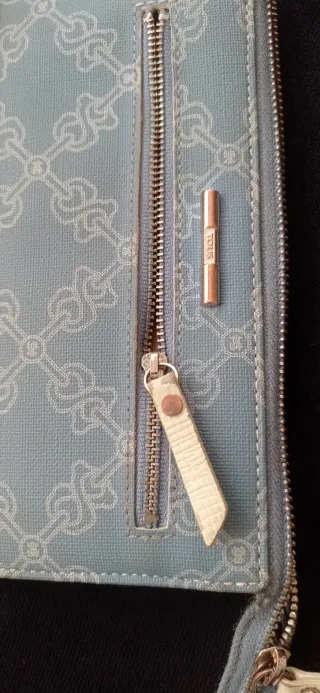 Cartera Tous Azul y Beige