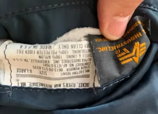 Cazadora Bomber Alpha Industries MA-1 XL