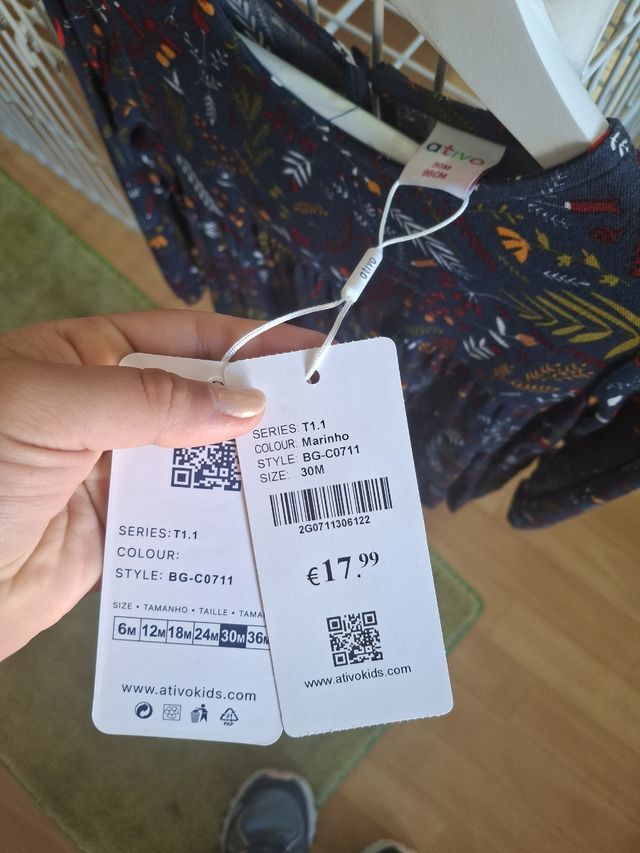 Vestido infantil estampado floral