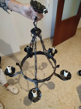 Lámparas Hierro Forjado 5 Brazos