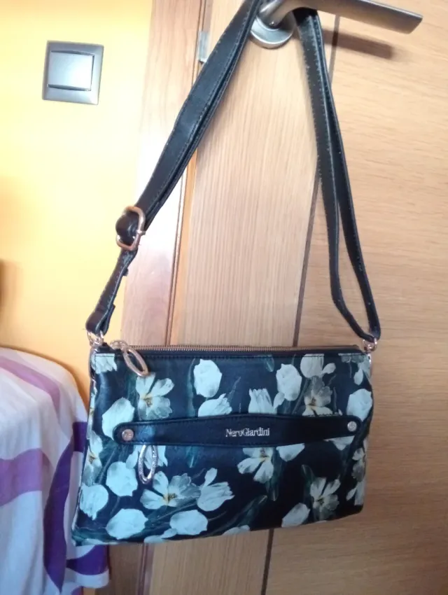 Bolso Piel NeroGiardini Flores