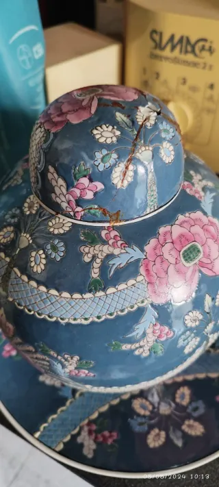 Set Vaso, ciotola e piatto cinesi