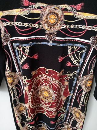 Vestido Zara Estampado Cadena Talla M