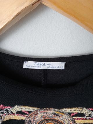 Vestido Zara Estampado Cadena Talla M