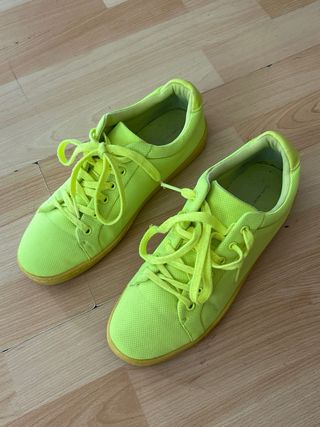 Zapatillas Zara Verde Neón Talla 38