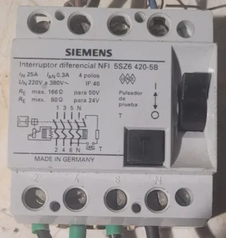 Siemens Interruptor Diferencial 5SZ6 420-5B