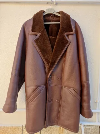 Chaquetón sherling hombre talla 50 marrón.