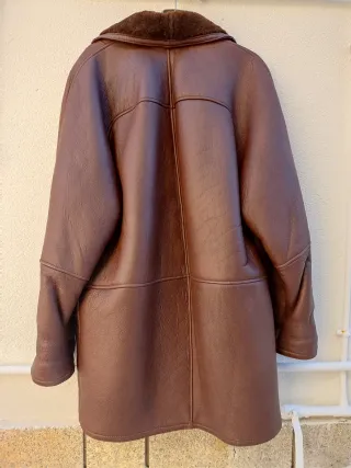 Chaquetón sherling hombre talla 50 marrón.