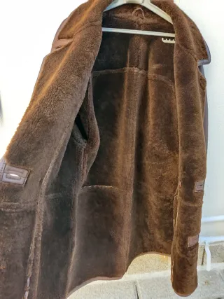 Chaquetón sherling hombre talla 50 marrón.