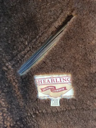 Chaquetón sherling hombre talla 50 marrón.