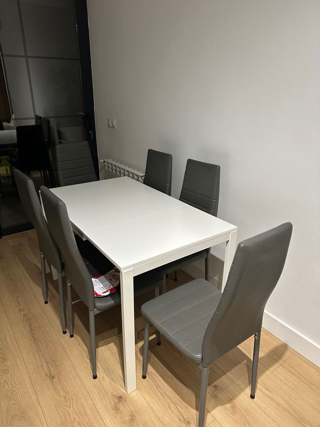 Mesa de cocina blanca-SIN SILLAS