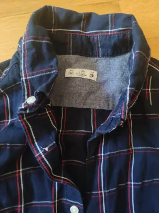 Camisa de cuadros azul talla S