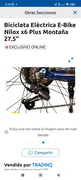 Bicicleta Eléctrica Azul