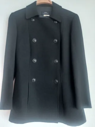 Chaquetón Zara Negro Doble Botonadura