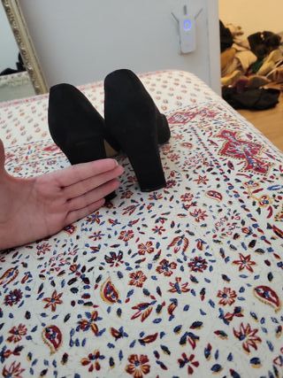 Tacones Antelina Negros Talla 41