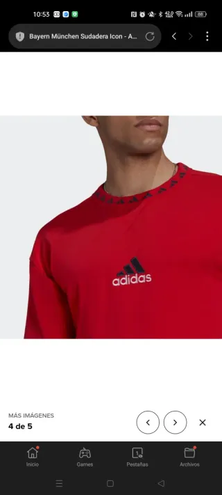 Sudadera Adidas Roja
