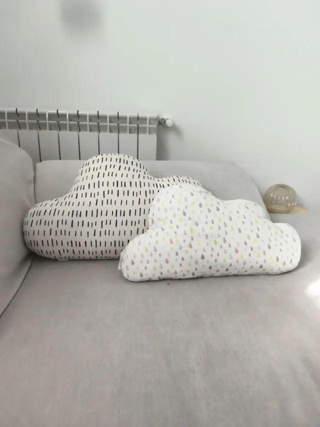 2 Cojines Nube Tela Multicolor