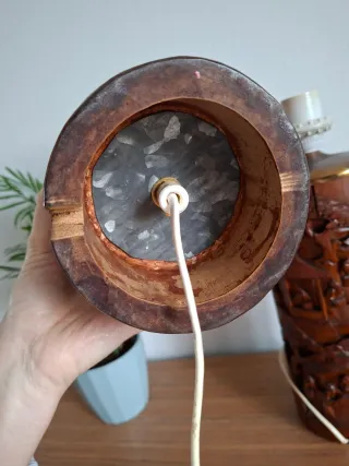 Lampade vintage in bambù intagliato a mano, Cina