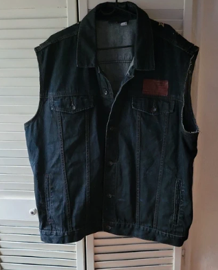 Chaleco vaquero negro/azul