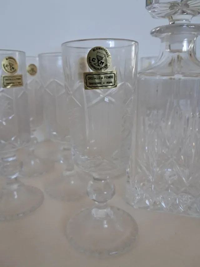 Set 12 Bicchieri Cristallo & Caraffa