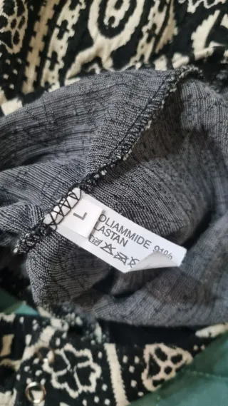 Sottogiacca fantasia bianco e nero