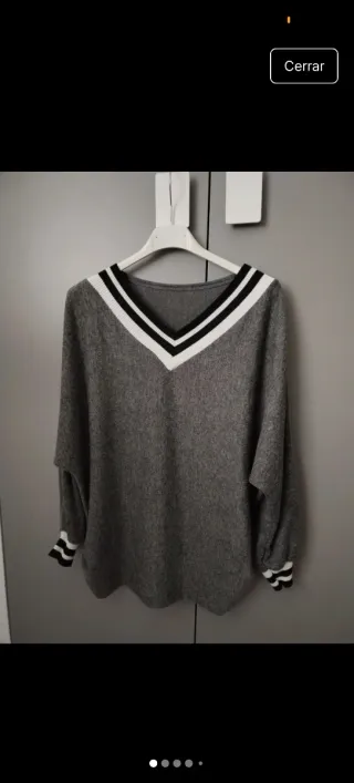 Jersey fino gris oscuro talla L-XL