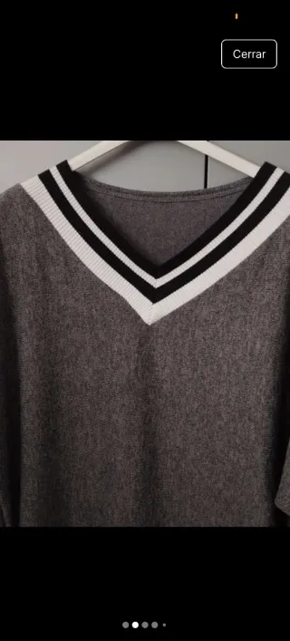 Jersey fino gris oscuro talla L-XL