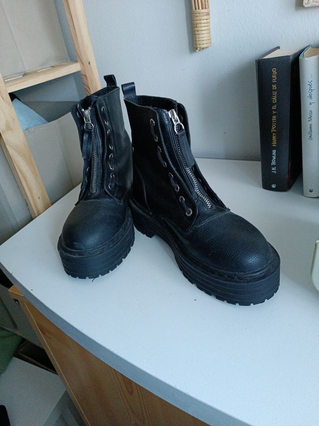 Botas Pull&Bear cremallera plataforma talla 36