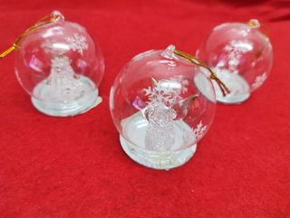 Bolas Cristal Adornos Navidad  6CM