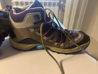 Scarpe trekking Quechua impermeabili marroni/viola