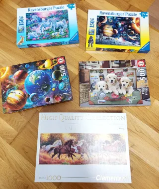 Lote 5 Puzzles Ravensburger, Educa, Clementoni