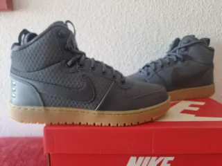 Nike Court Borough Mid Winter - Botas Marrones/Gri