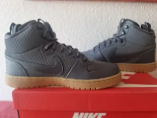 Nike Court Borough Mid Winter - Botas Marrones/Gri