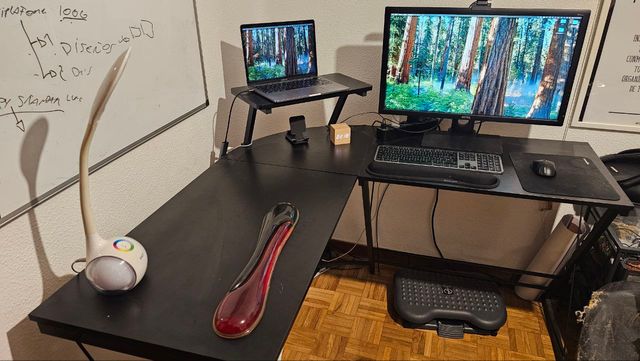 Mesa Escritorio Esquinera Negra L