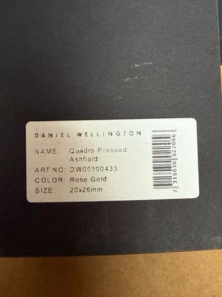 Daniel Wellington Quadro 20x26mm Orologio