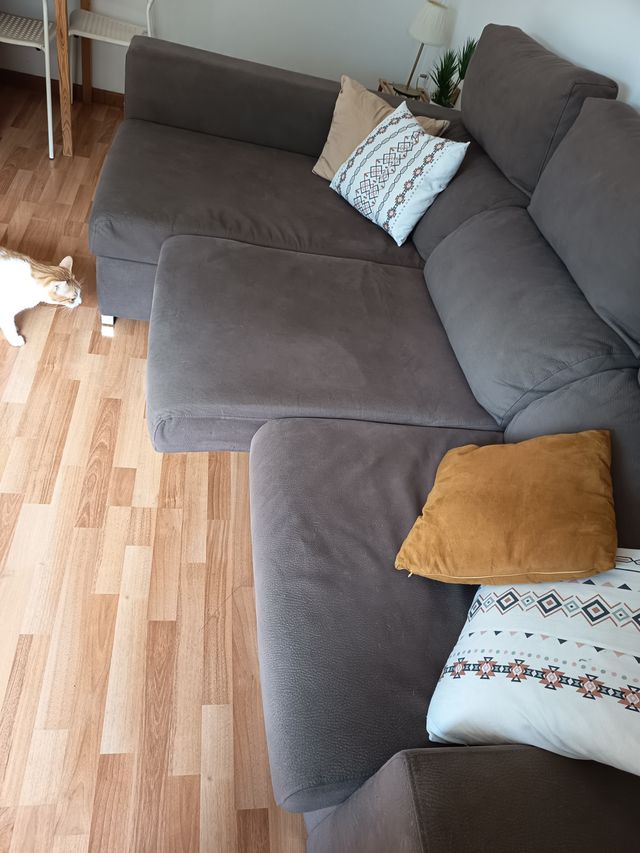 Sofá modular tela gris