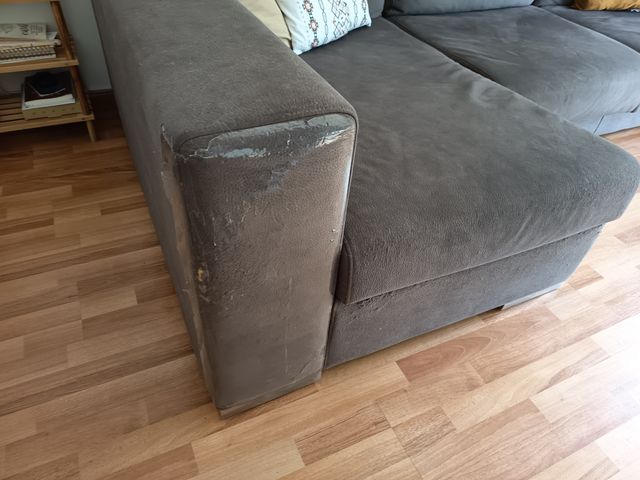 Sofá modular tela gris