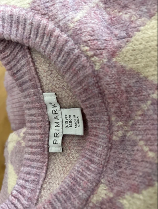 Camisola argyle menina 9/10 anos