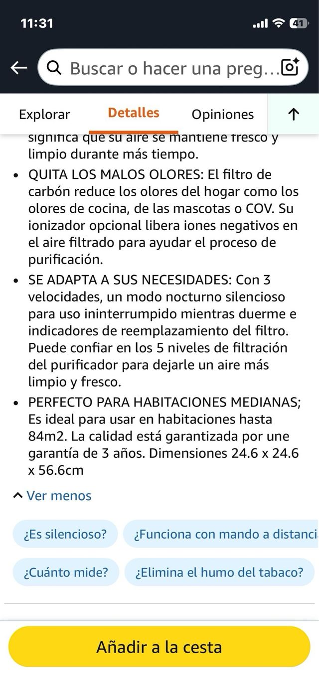 Purificador de aire 5 en 1