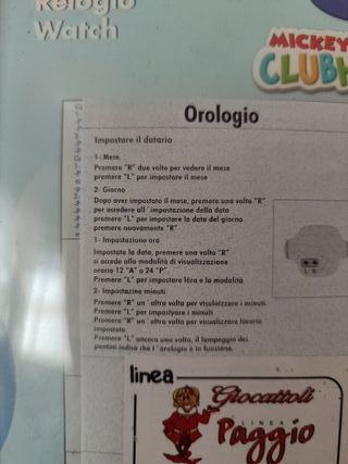 Orologio Disney Topolino Mickey Mouse Nuovo