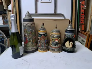 4 tazze da birra in ceramica tedesca