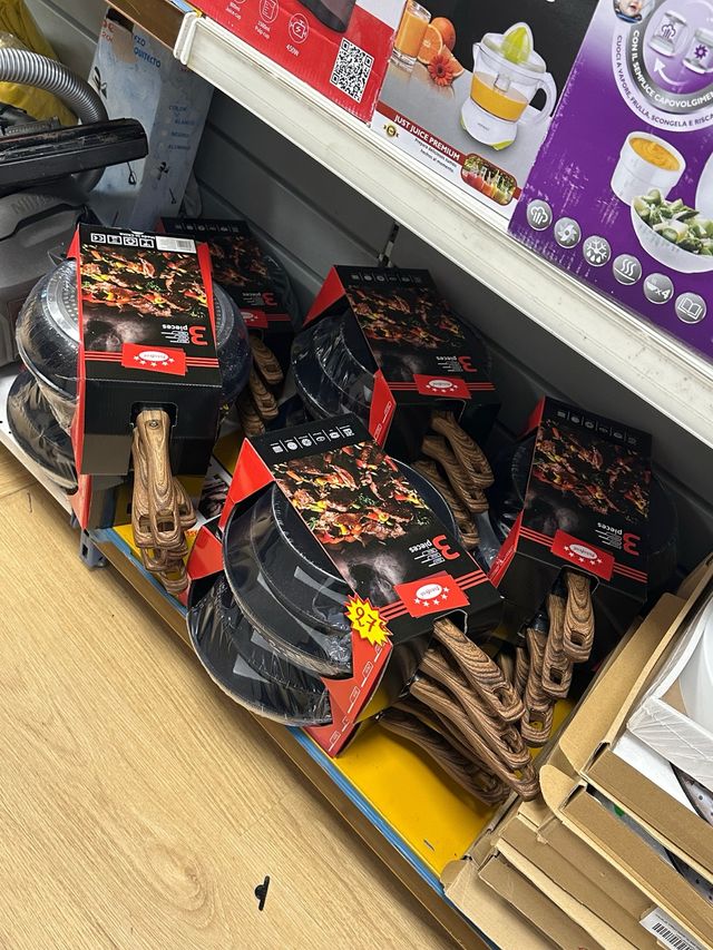 Set di 3 padelle antiaderenti