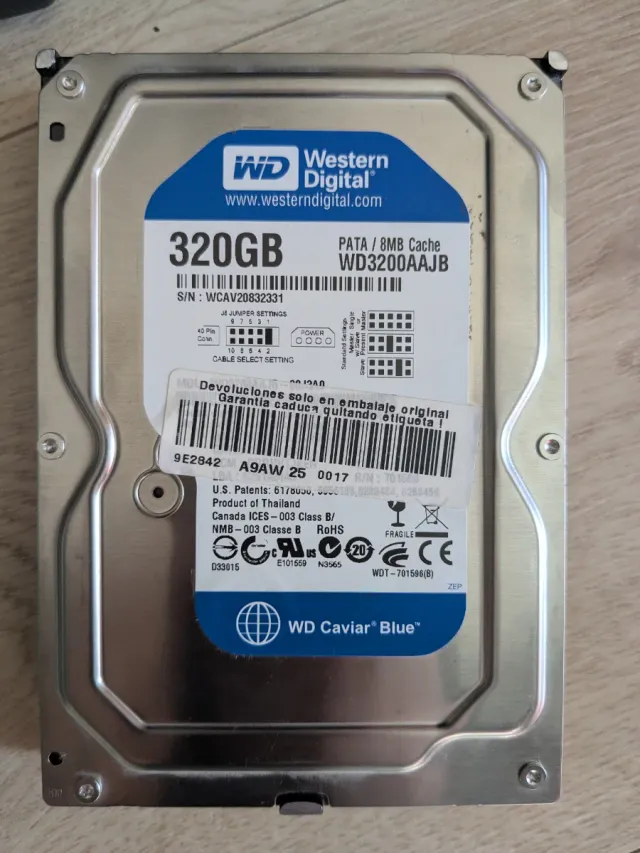 Disco Duro WD 320GB PATA con caja refrigerada