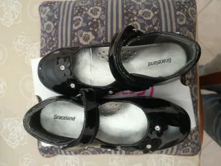 Scarpine bambina nere vernice Graceland