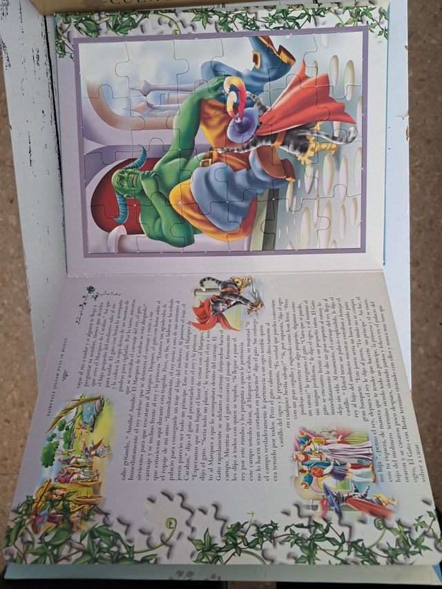 2 Libros Cuentos de Hadas Rompecabezas