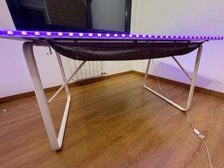 Mesa Gaming con LED 140*80cm blanca. NUEVO PRECIO!