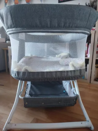 Minicuna de viaje gris