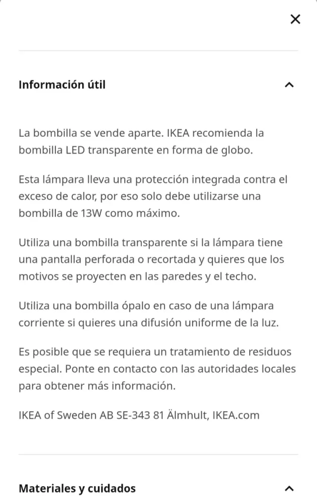 Lámpara esférica moderna Ikea