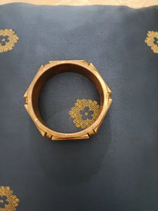 Bracciale esagonale avorio e rame