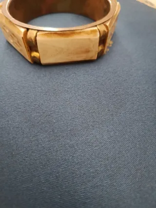Bracciale esagonale avorio e rame